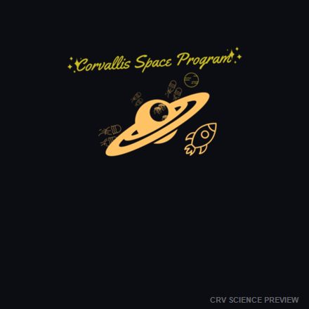 Corvallis Space Program Tank Top - Black/Navy artwork