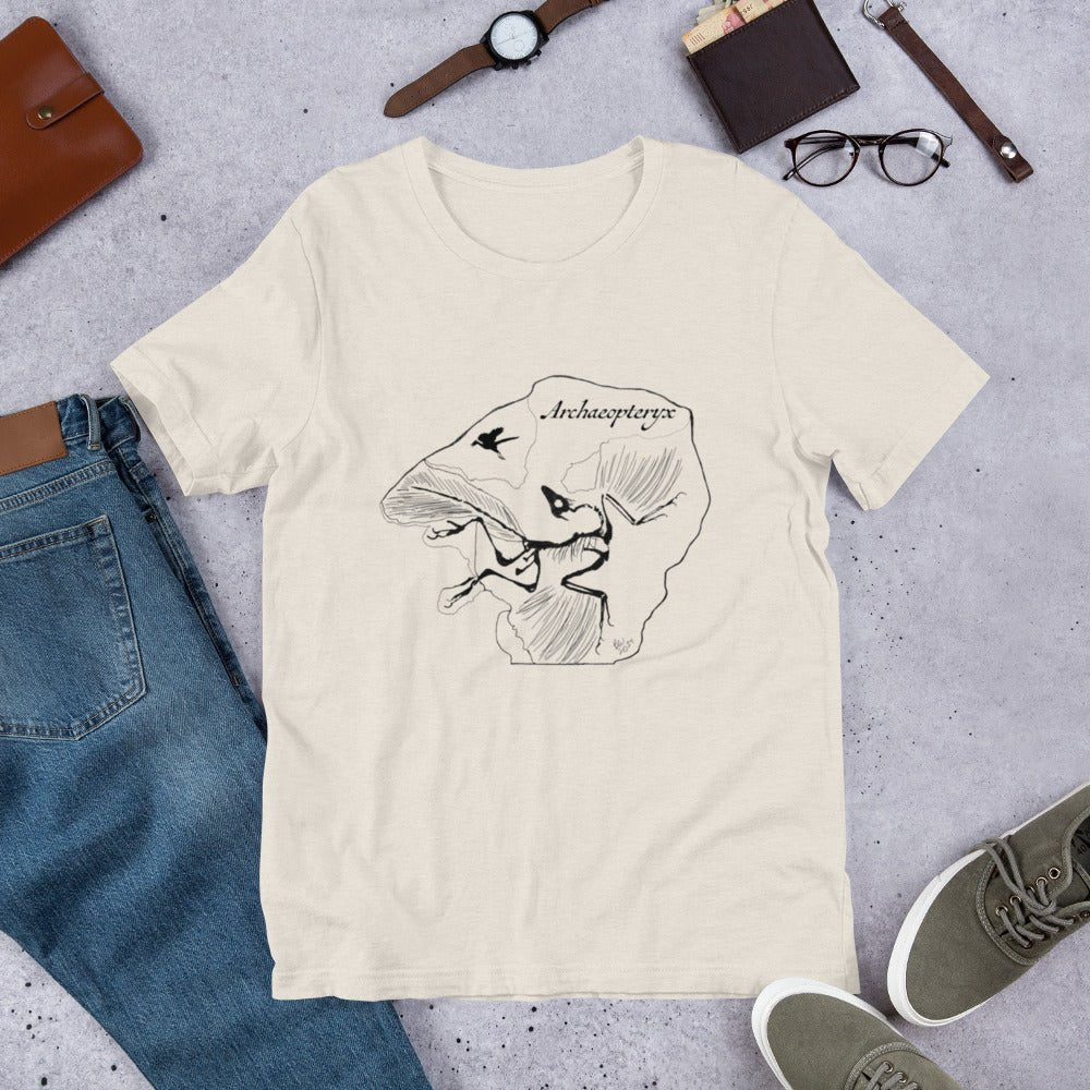 Archaeopteryx Fossil Print - Bella Canvas T-Shirt - Science Label