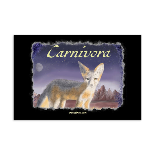 Carnivora - 4"x6" Postcard - Science Label