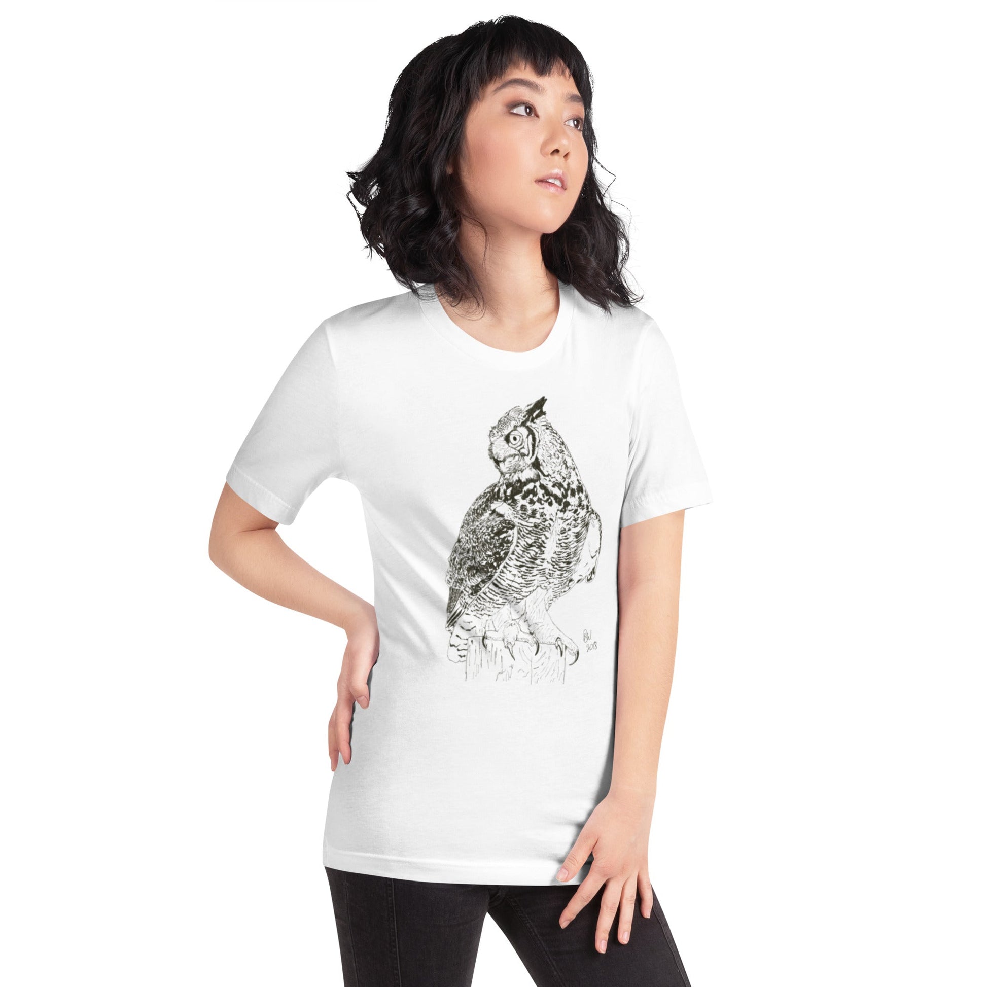 Great Horned Owl 2024 - Bella Canvas T - Shirt - Science Label