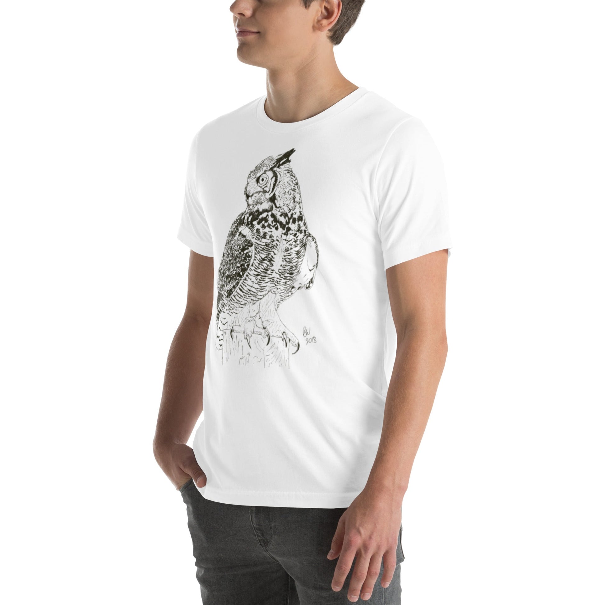 Great Horned Owl 2024 - Bella Canvas T - Shirt - Science Label