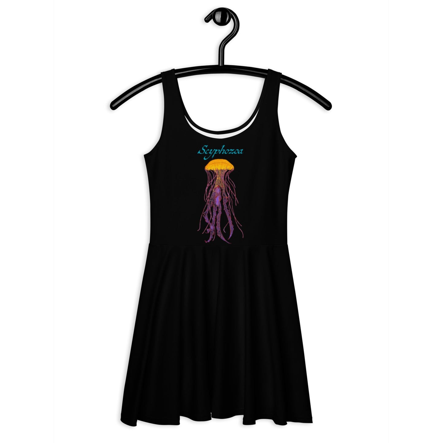 Jellyfish (Scyphozoa) Skater Dress - Black - Science Label