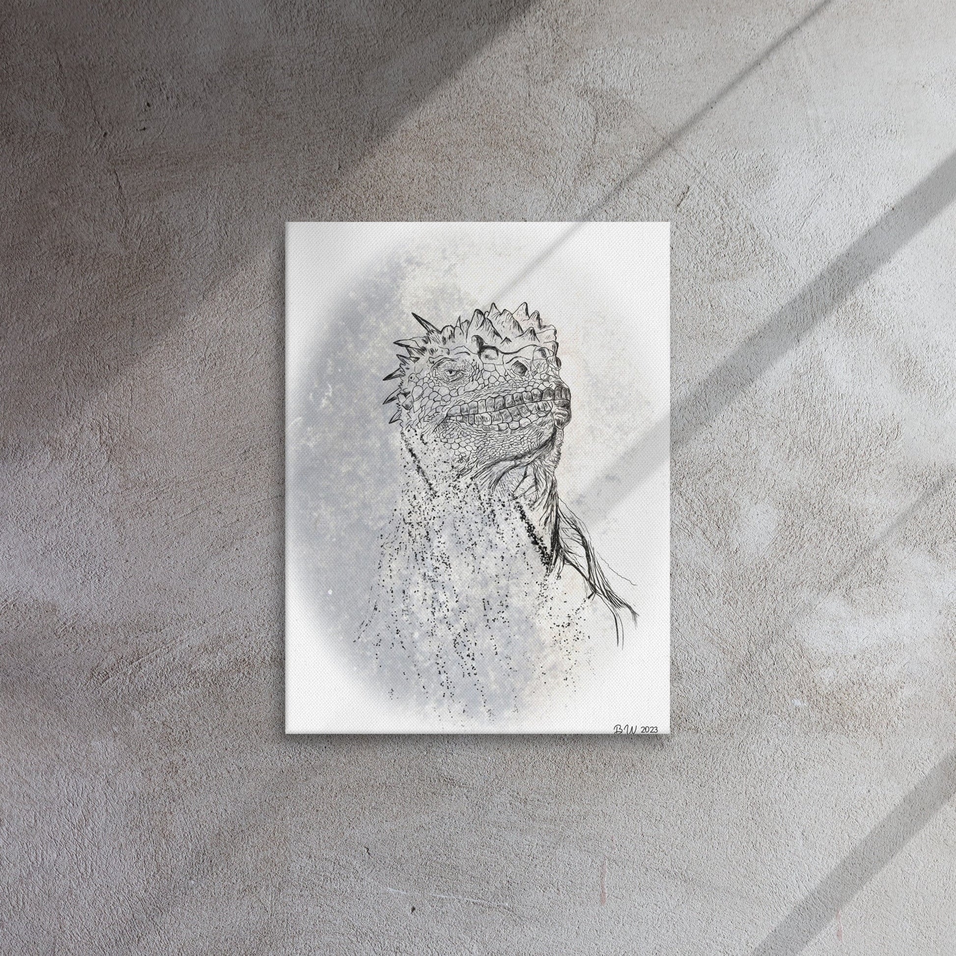 Marine Iguana canvas print - Science Label