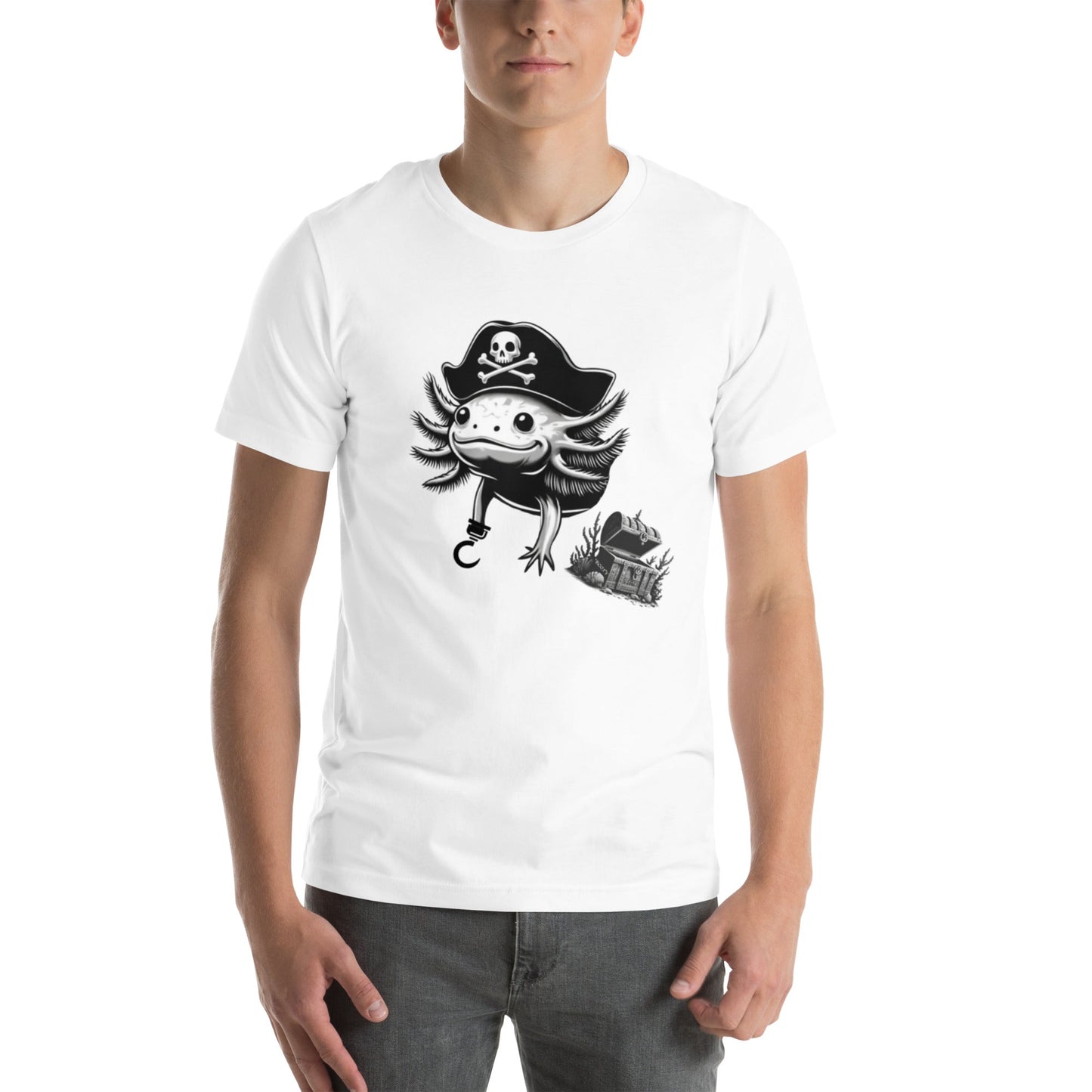 Pirate Axolotl Bella Canvas T-Shirt - Science Label