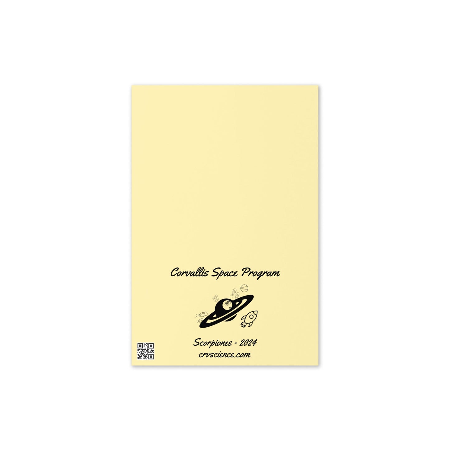 Scorpiones - 4"x6" Greeting card - Science Label