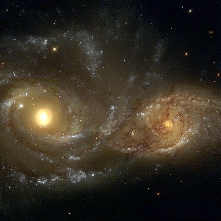 Grazing Spiral Pair (NGC 2207 • IC 2163)