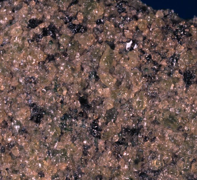 Photograph of Dunite (Monomineralic Olivine Dunite)