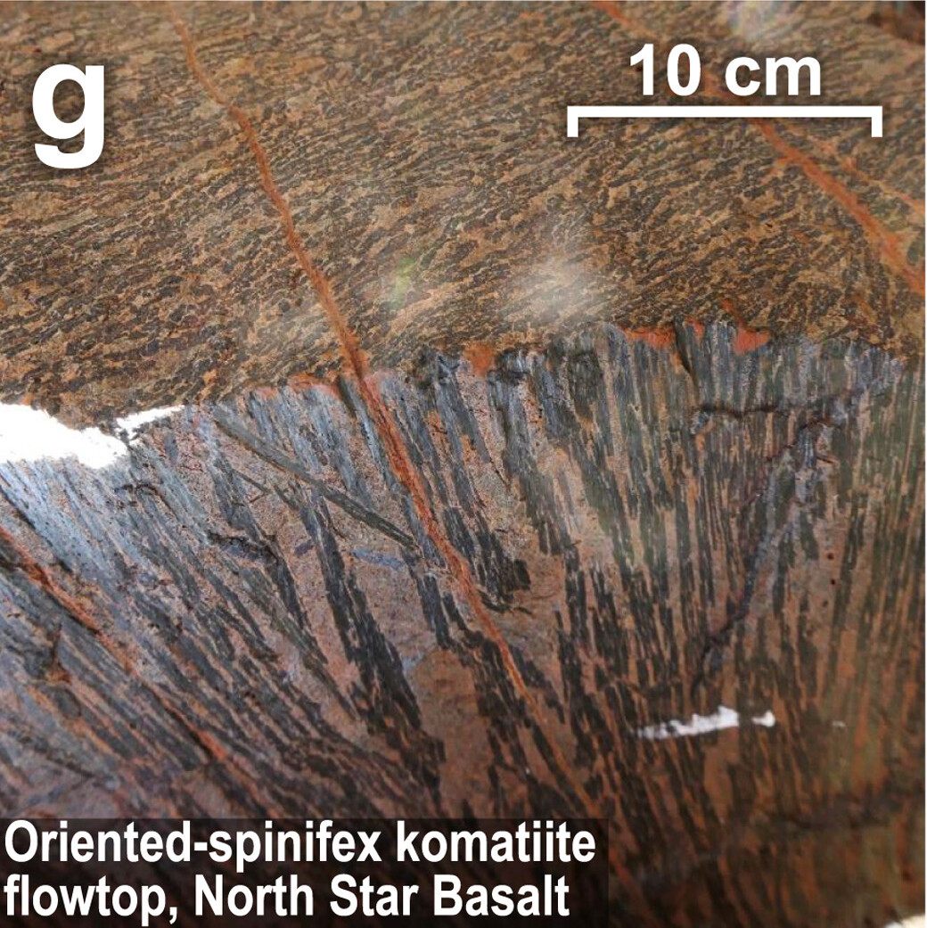 Photograph of Komatiite (Spinifex-Textured Archean Komatiite)