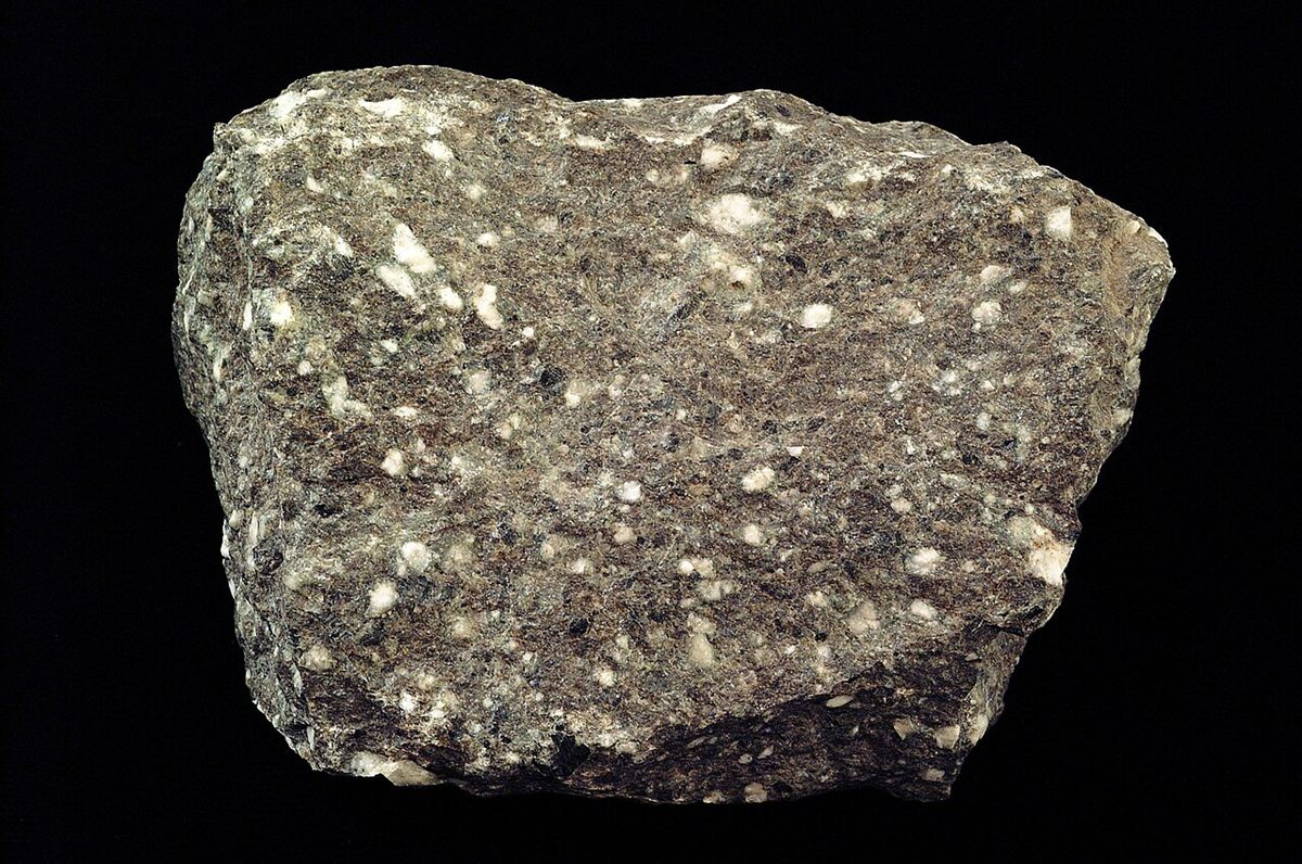 Photograph of Mylonite (Ductile Shear-Zone Ribbon-Quartz Mylonite)