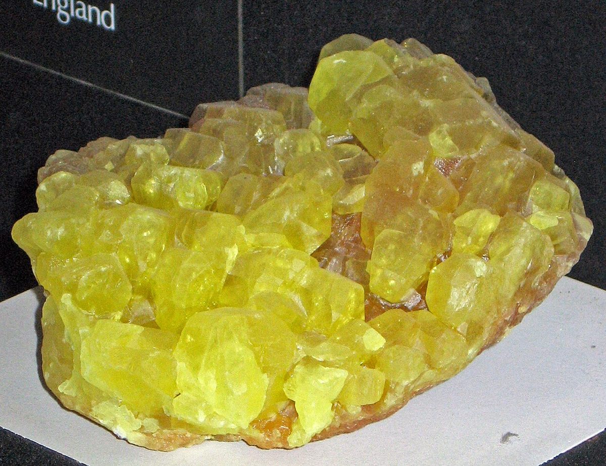 Photograph of Native Sulfur (Sโ โข Orthorhombic Molecular Native Element)
