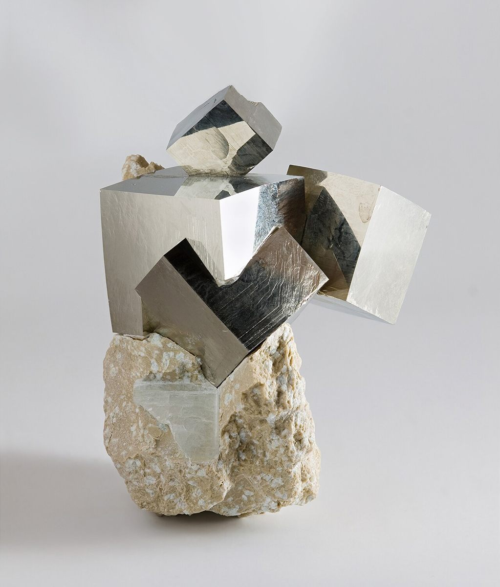 Photograph of Pyrite ('Fool's Gold') (FeSโ โข Isometric Iron Disulfide)