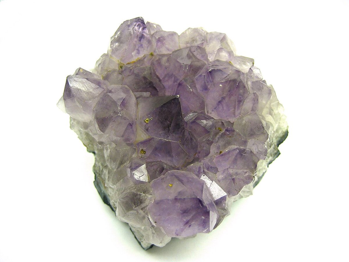 Photograph of Quartz (Amethyst) (SiO₂ • Trigonal Tectosilicate)