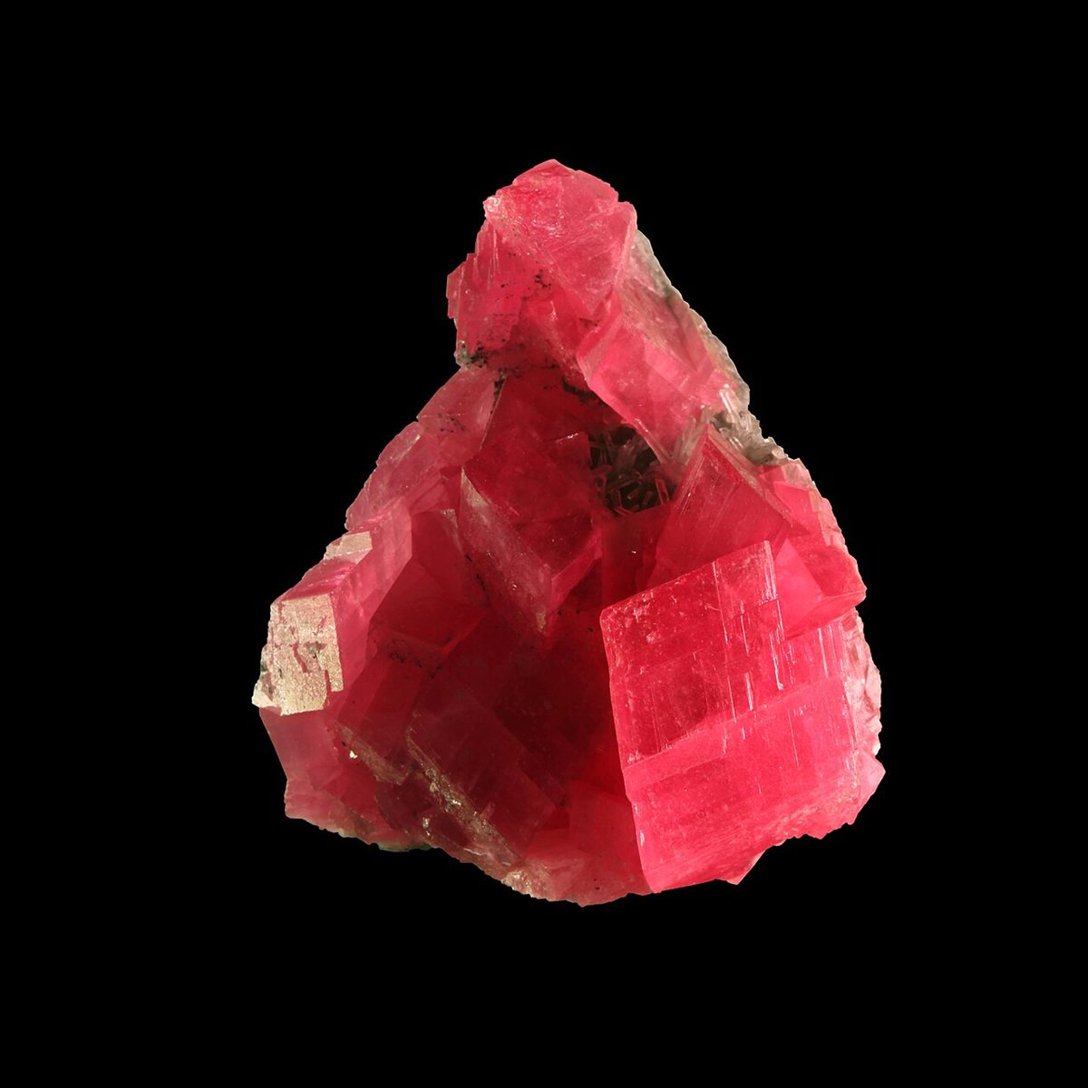 Photograph of Rhodochrosite (MnCOโ โข Trigonal Manganese Carbonate)