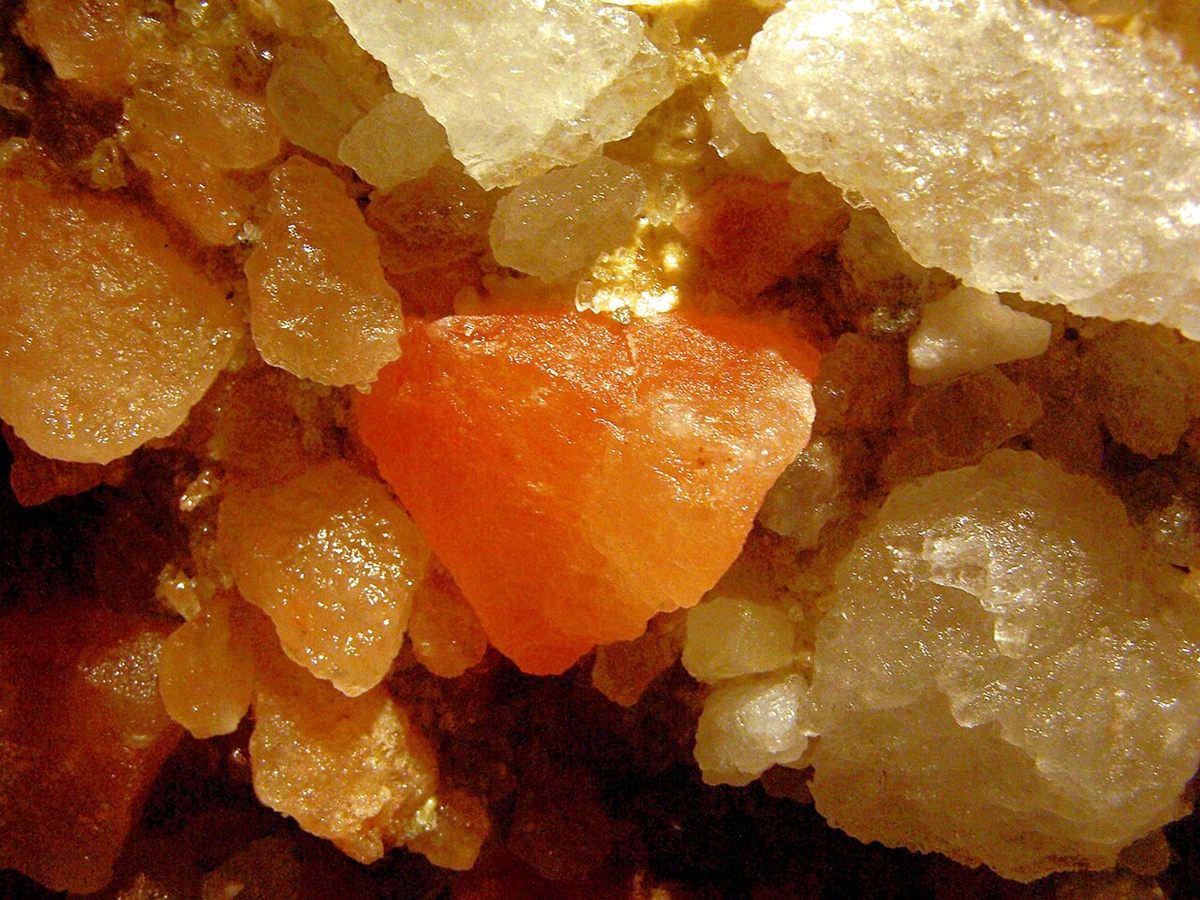 Photograph of Rock Salt (Halite Evaporite) (Bedded Crystalline Sodium Chloride Evaporite)